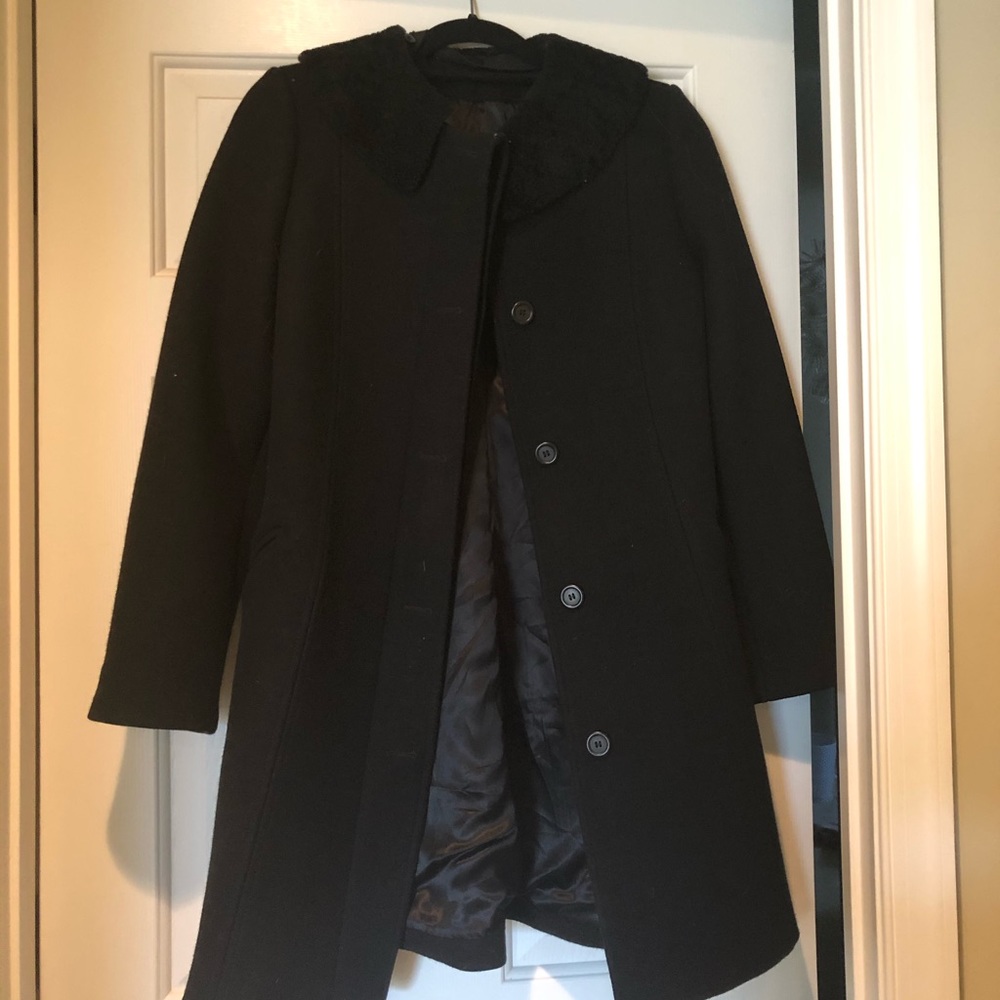 Wool coat by Barney’s New York